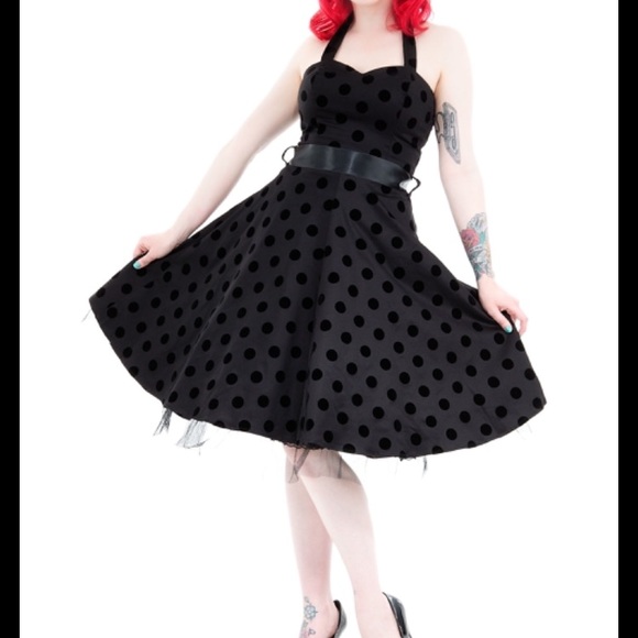 hearts and roses Dresses & Skirts - Hearts Roses pinup Minnie swing halter dress dots